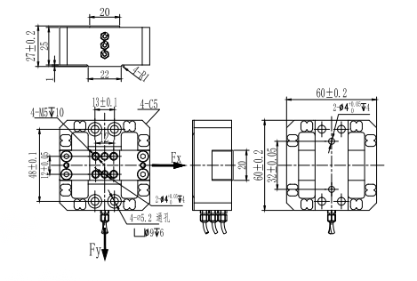 MT504E 3 Axis Force Sensor