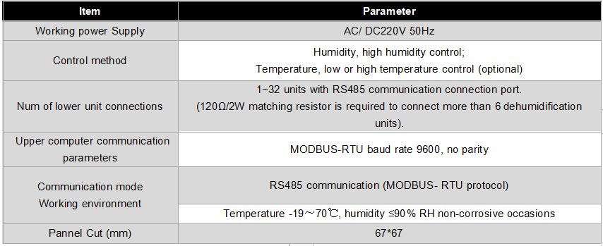 WA130 Intelligent Dehumidifier Main Control (LCD)