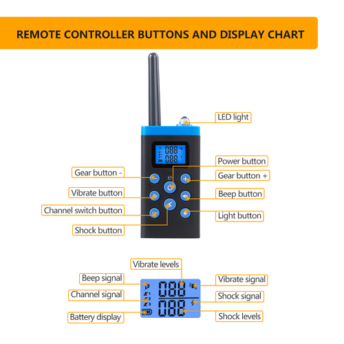 3 Dogs Shock Collar with Remote