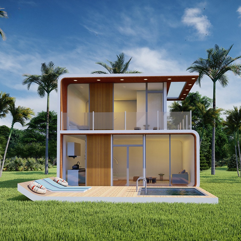 Two-Story Mobile Container House With Balcony