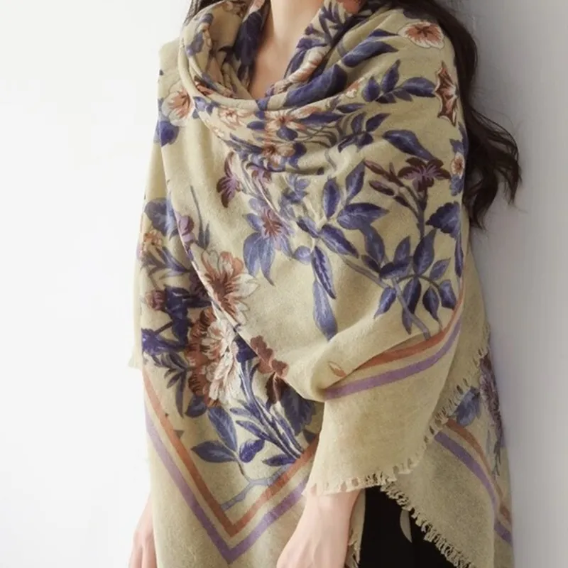 Wool Printing Shawl For Ladies