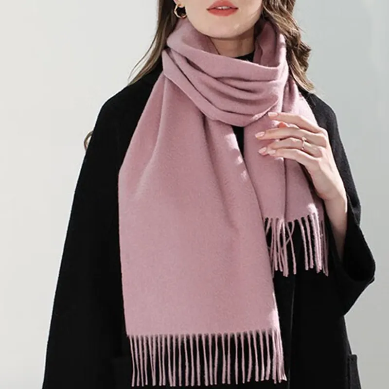 Solid Colored Cashmere Scarf