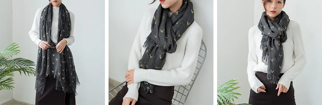 Woven Artificial Cotton Scarf