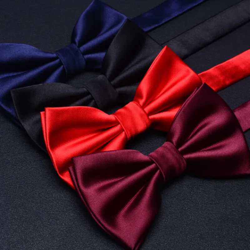 Men Solid Color Polyester Bowtie