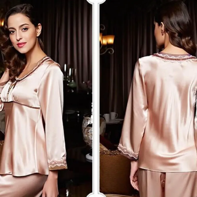 Classic Silk Satin Sleepwear With Custom Design