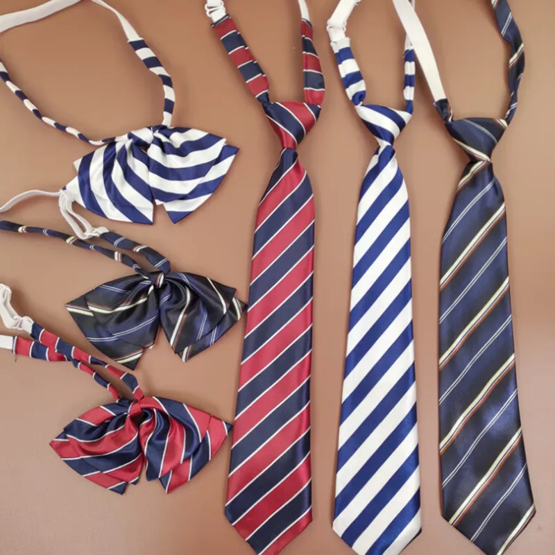 Double-Layersilk Necktie With School Uniform