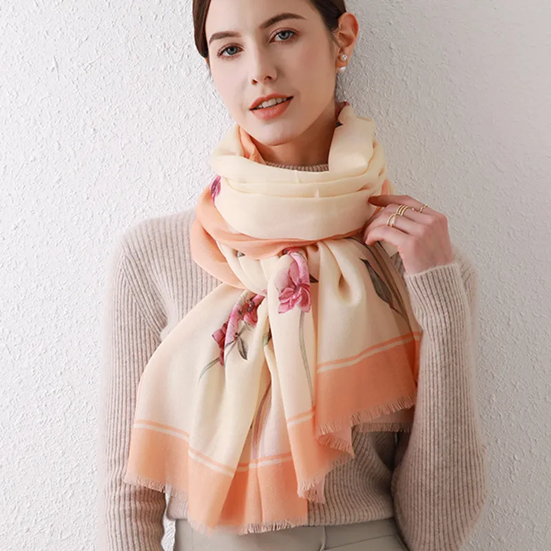 Digital Printed Wool Scarf