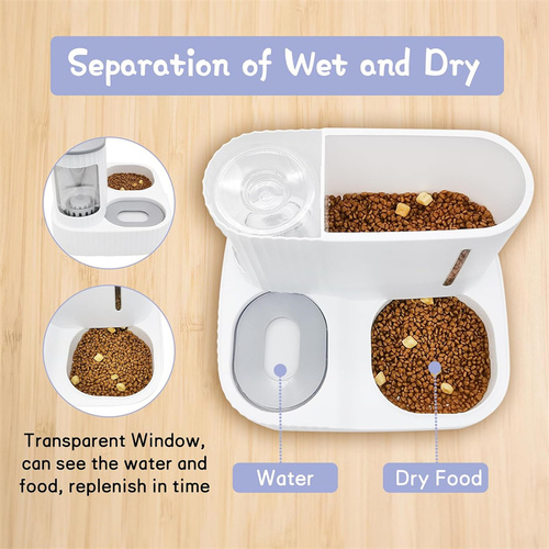  2-in-1 애완동물 먹이기 및 물 디스펜서 