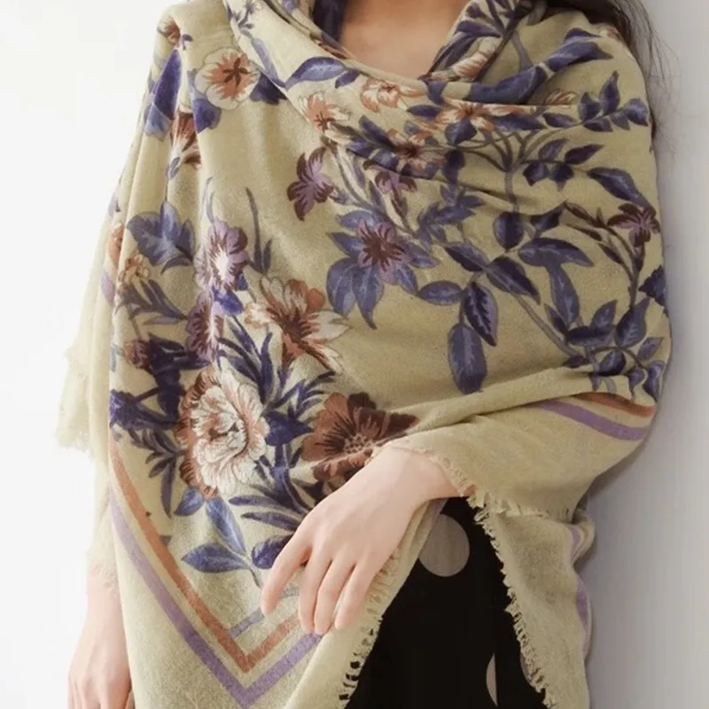 Double Sided Digital Printed Cashmere Scarf