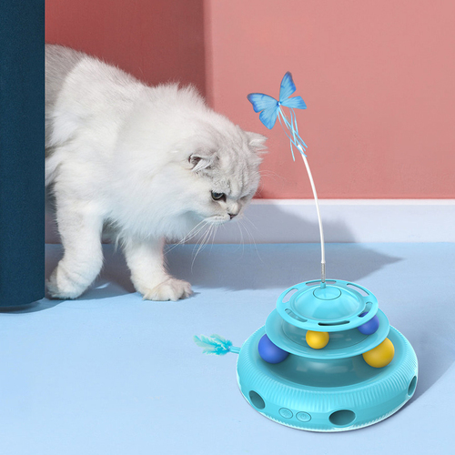 Auto rotation Feather Stick Rechargeable Cat Toy