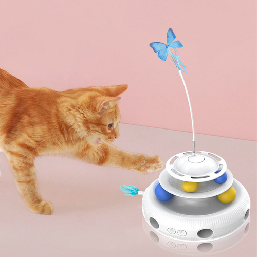 Auto rotation Feather Stick Rechargeable Cat Toy