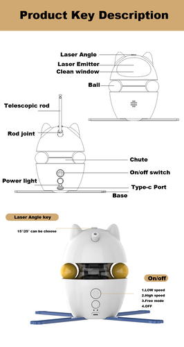  3-in-1 Smart Electric Laser Katzenspielzeug 