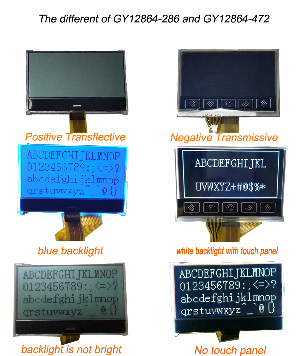 Genyu 2.7 inch LCD 26 Pin FPC FSTN Positive lcd display 128x64 Dots lcd Screen