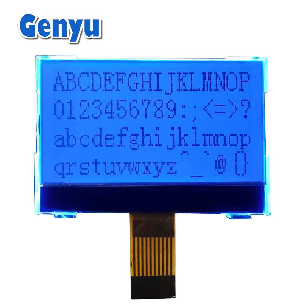 Custom 128*64 LCD 10 Pin Socket Fpc Spi Graphic Display Esr Meter 12864 Fstn LCD