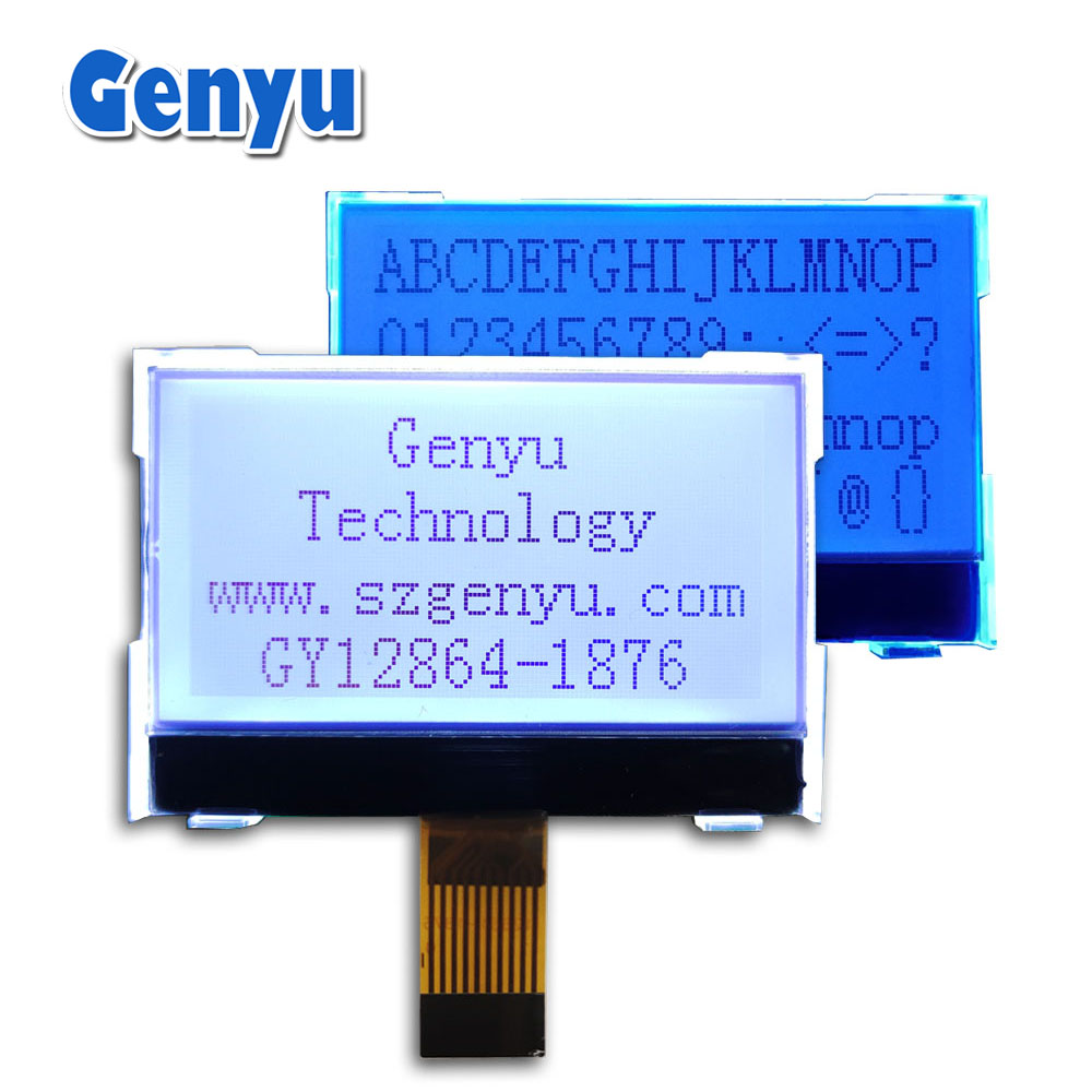 Custom 128*64 LCD 10 Pin Socket Fpc Spi Graphic Display Esr Meter 12864 Fstn LCD