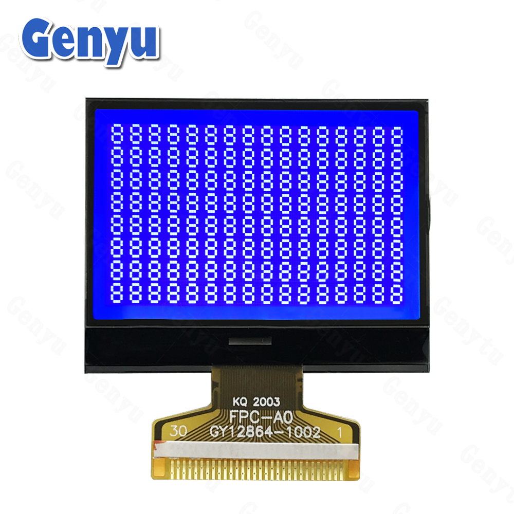 1.9 inch STN Blue Color LCD Screen 128x64 Dot Matrix Graphic COG LCD Display 12864