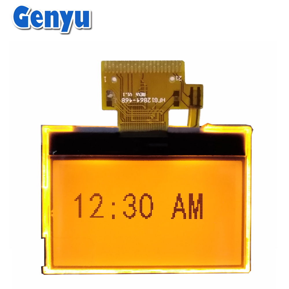 Genyu 1.7 Inch Fstn Graphic LCD Module 128x64 Dot Martix Orange COG LCM LCD Display