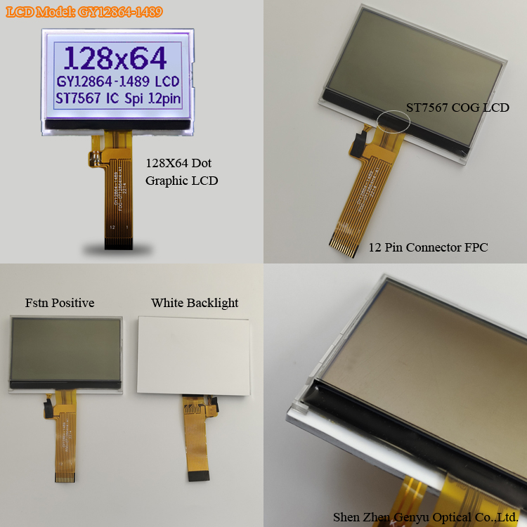 Positive FSTN LCD Display 128x64 Dots ST7567 COG LCD Module