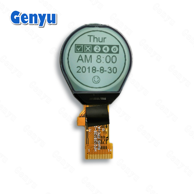 1.3inch Round LCD Spi FSTN Custom Monochrome COG LCD 128x128 Circle Lcd Display