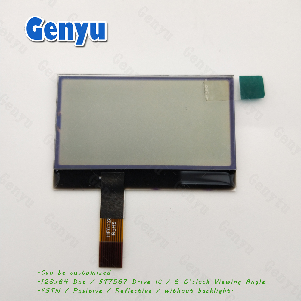 1.67 inch Low power LCD without backlight 128*64 Graphic LCD Display 12864