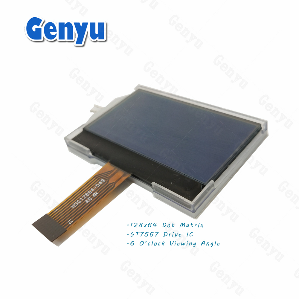 2.15Inch LCD Display 128*64 STN Blue Negative COG FPC LCD 12864