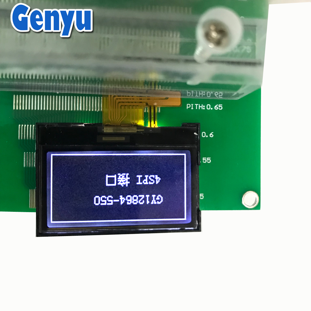 1.3 Inch LCD Display 128*64 DFstn Negative COG FPC LCD 12864