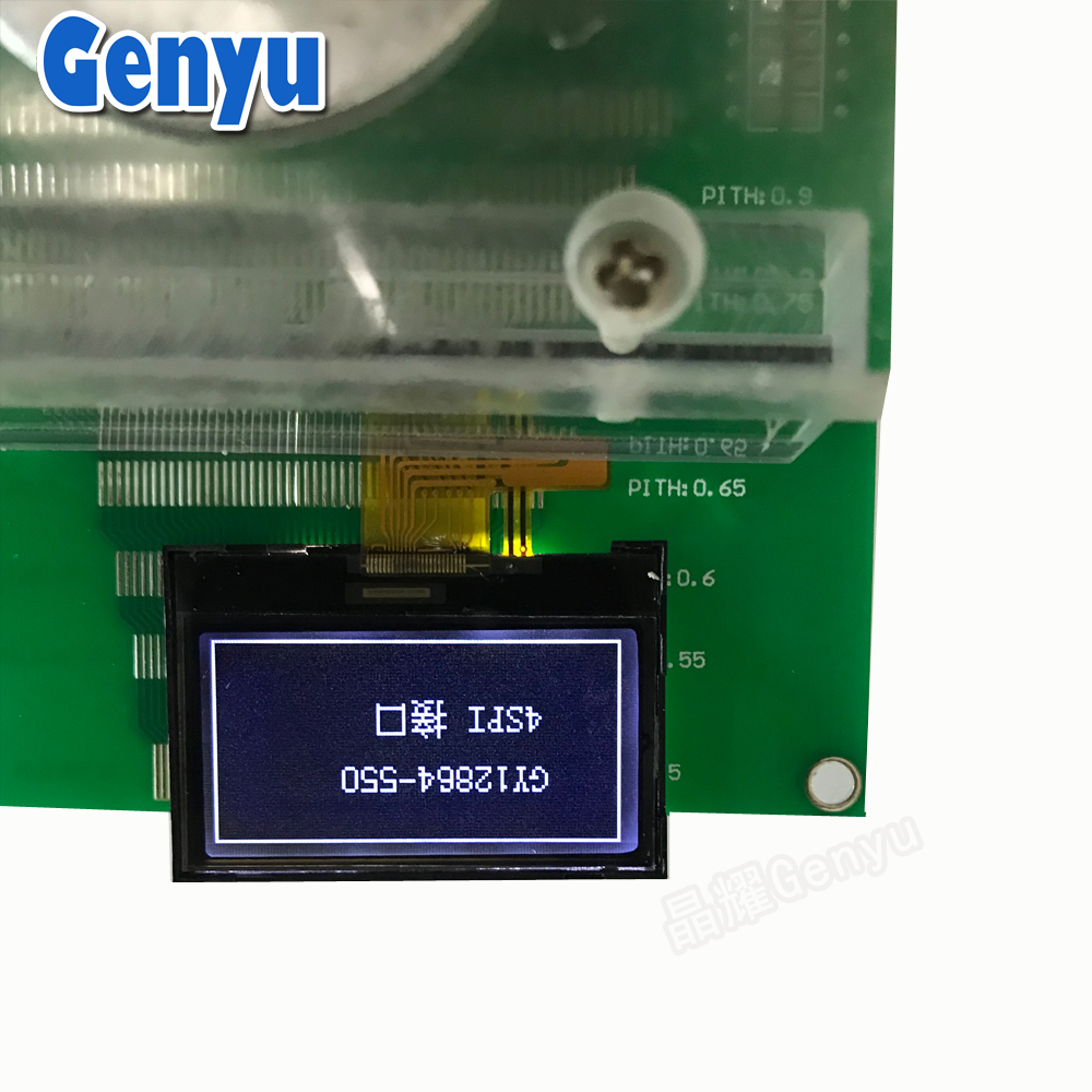 1.3 Inch LCD Display 128*64 DFstn Negative COG FPC LCD 12864