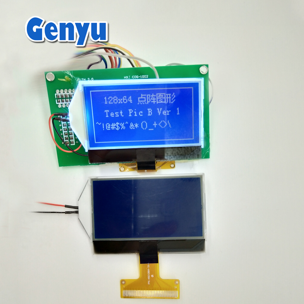 2.15Inch LCD STN Blue Negative 128*64 COG FPC LCD 12864