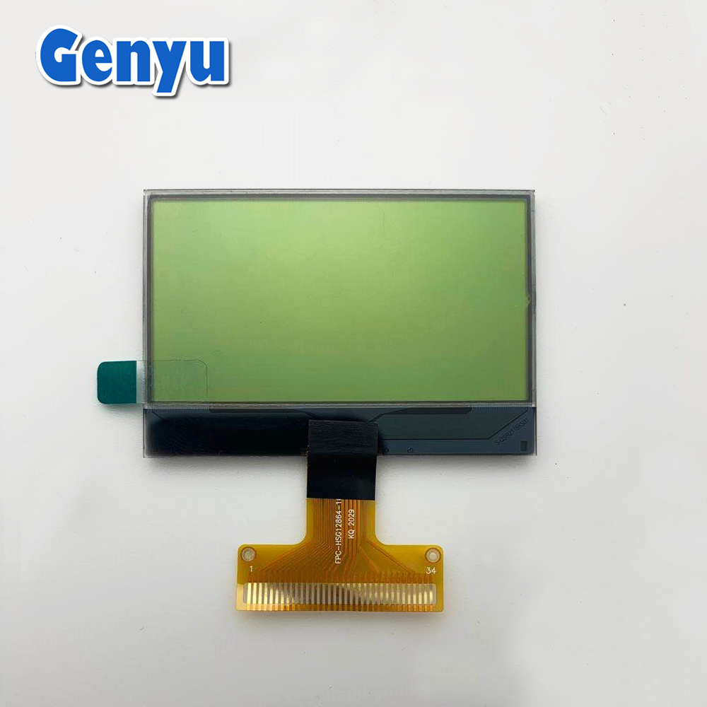 2.15Inch LCD STN Yellow-Green Positive 128*64 COG FPC LCD 12864