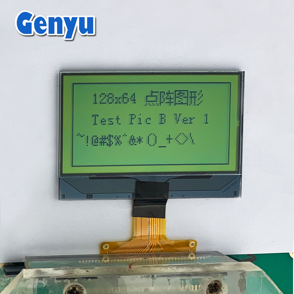 2.15Inch LCD STN Yellow-Green Positive 128*64 COG FPC LCD 12864