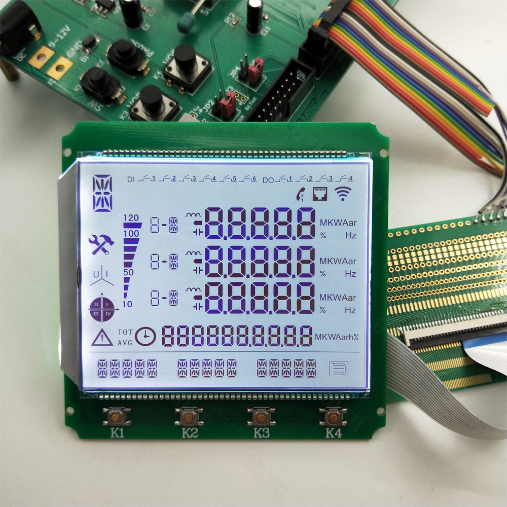 Custom LCD FSTN Positive White Backlight 7 Segment Display LCD Module for Energy LCD