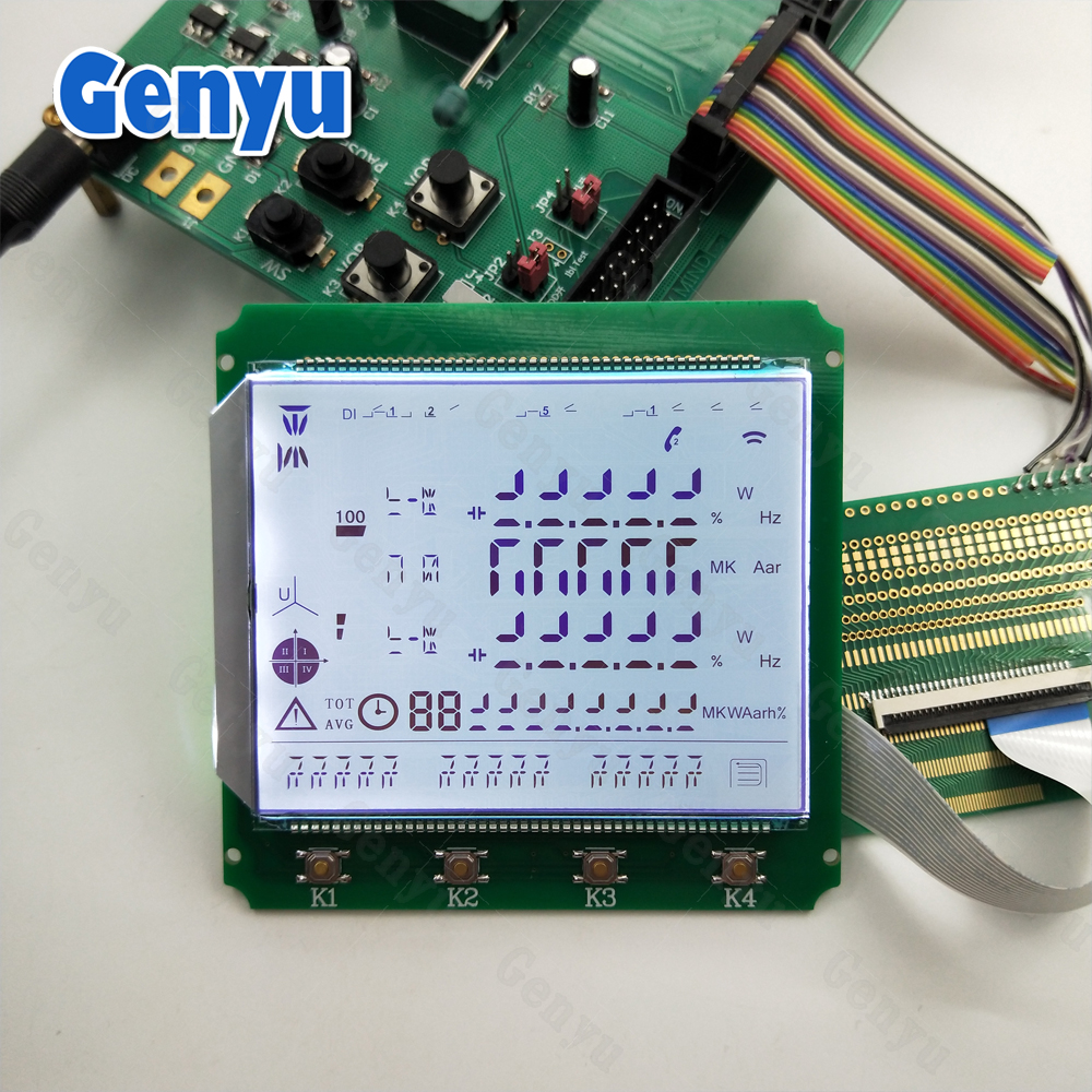 Custom LCD FSTN Positive White Backlight 7 Segment Display LCD Module for Energy LCD