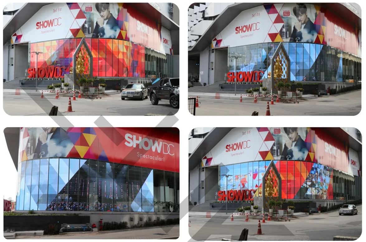 Outdoor Transparent Digital Advertising Glass Video Wall