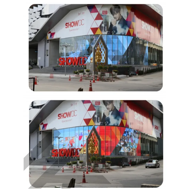 Outdoor Transparent Digital Advertising Glass Video Wall