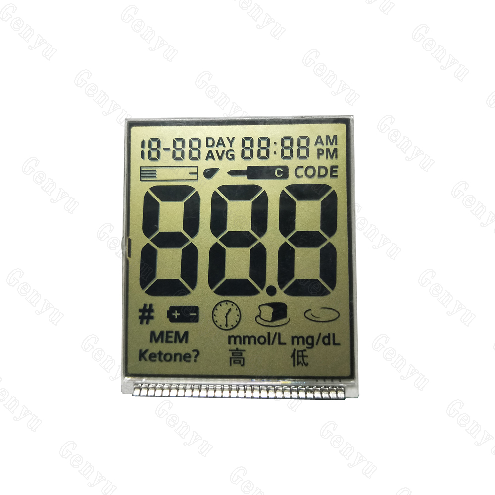 Custom Cheap Glucometer LCD Screen Sphygmomanometer LCD display Blood Glucose Meter LCD