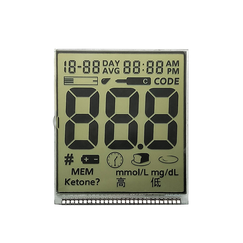 Custom Cheap Glucometer LCD Screen Sphygmomanometer LCD display Blood Glucose Meter LCD