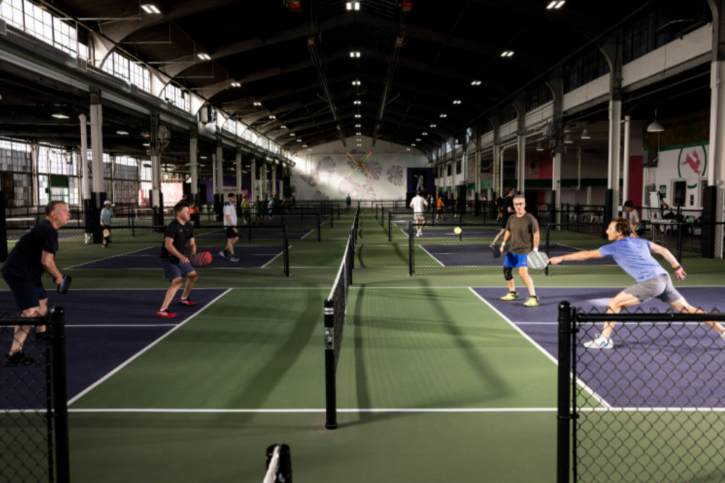 Whether indoor pickleball courts made of the same material as badminton courts?