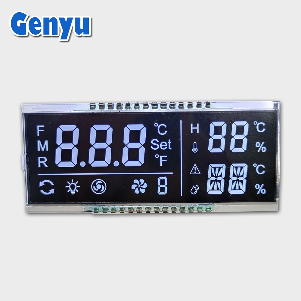 China LCD Factory  OEM ODM monochrome LCD Screen VA Black LCD 7 Segment Display