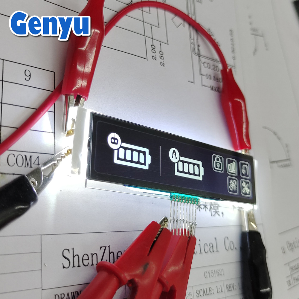 Small Size LCD Manufacturer 9 pin VA BTN White On Black LCD Custom Segment LCD Display Panel