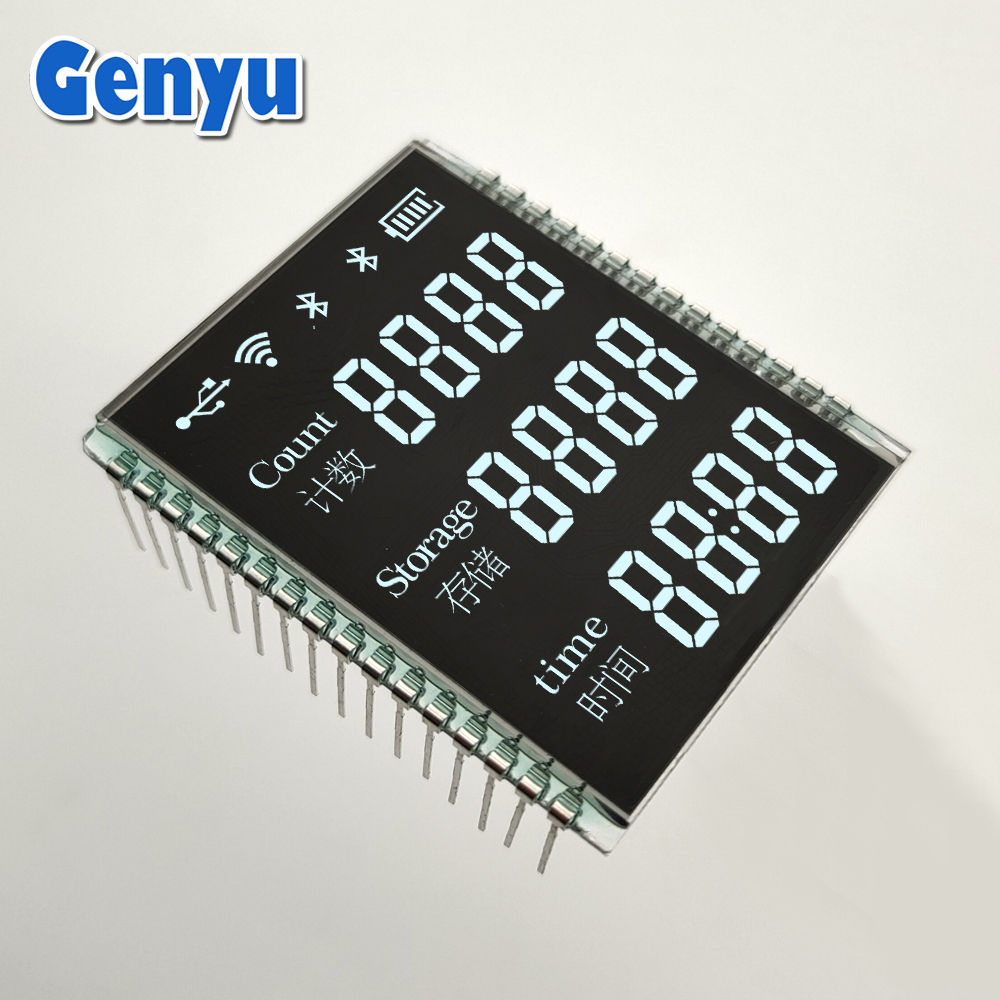 Custom Monochrome LCD Display Factory Mini Black White LCD 7 Segment LCD Display