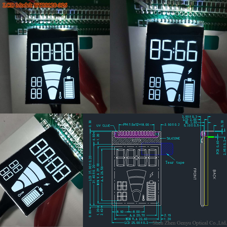 VA COG LCD ST7035 Driver IC segment LCD display modules with SPI interface