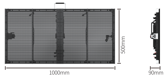 IP65 Outdoor Transparent Led Screen For Rental