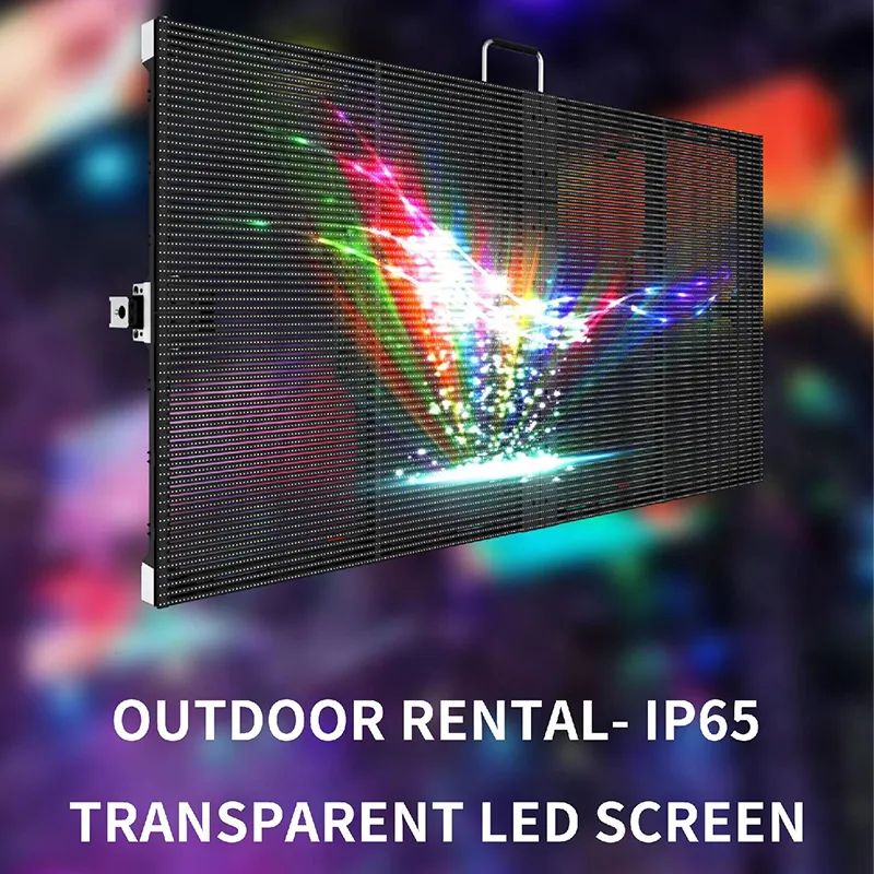 IP65 Outdoor Transparent Led Screen For Rental 