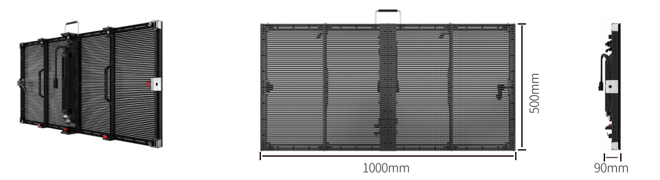 IP65 Outdoor Transparent Led Screen For Rental