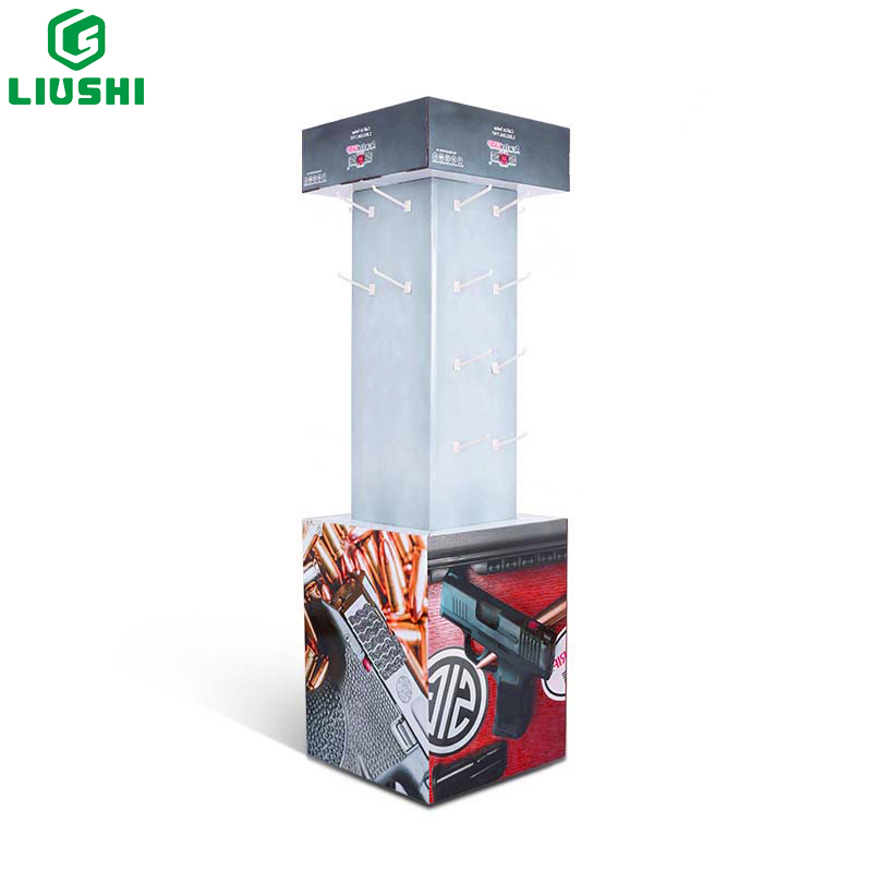 Four-Sided Hook Cardboard Display Stand