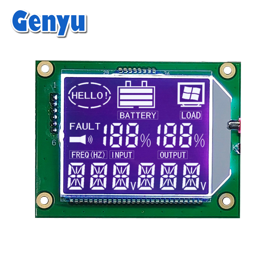 7 segment 14 segment 16 segment TN LCD display module