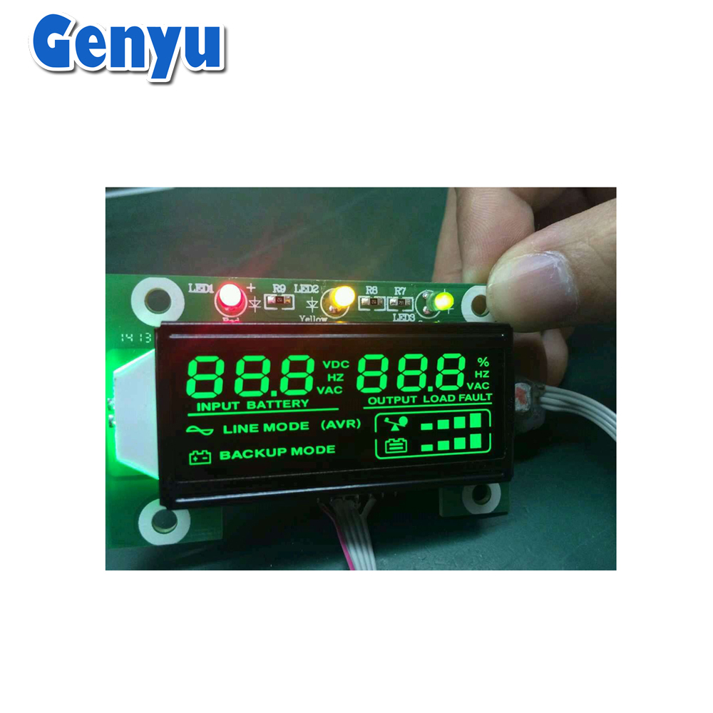 Cusotm LCD Display Monochrome VA Black Segment LCD Module For UPS Power