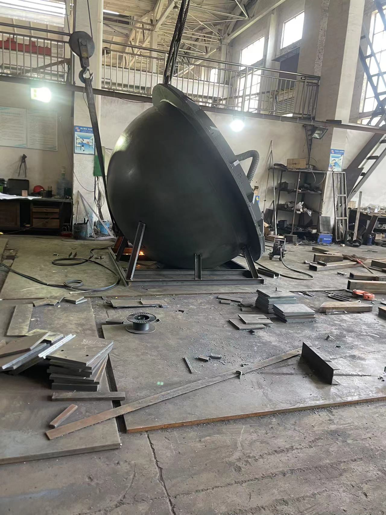 customized size of lead refining kettle for smelting scrap lead battery metal recycle 