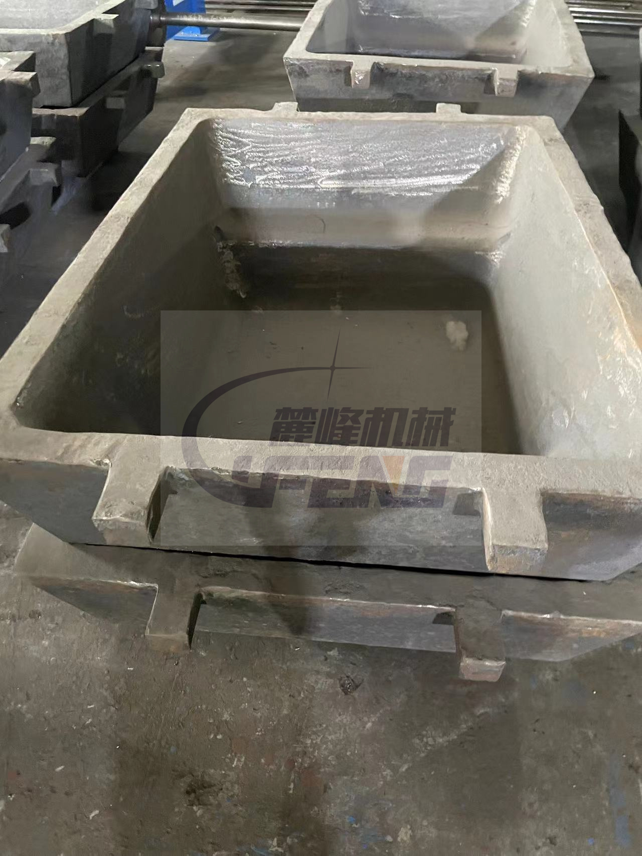 500KG 1T 1.5T 2T crude lead ingot molds for rotary furnace from lufeng machinery company