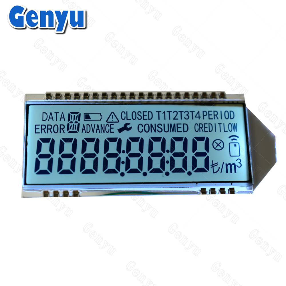 China LCD Factory Customized Smart Electricity Meter Monochrome Segment LCD Display